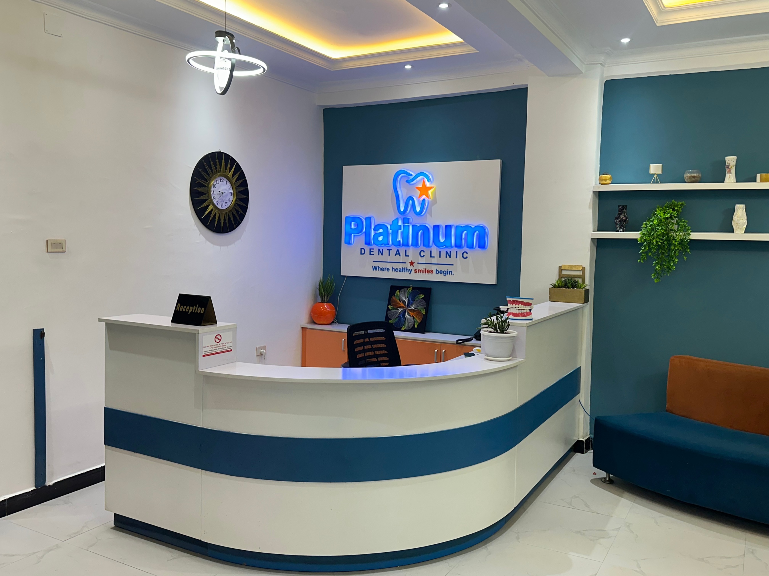 Happy family smiling at Platinum Dental