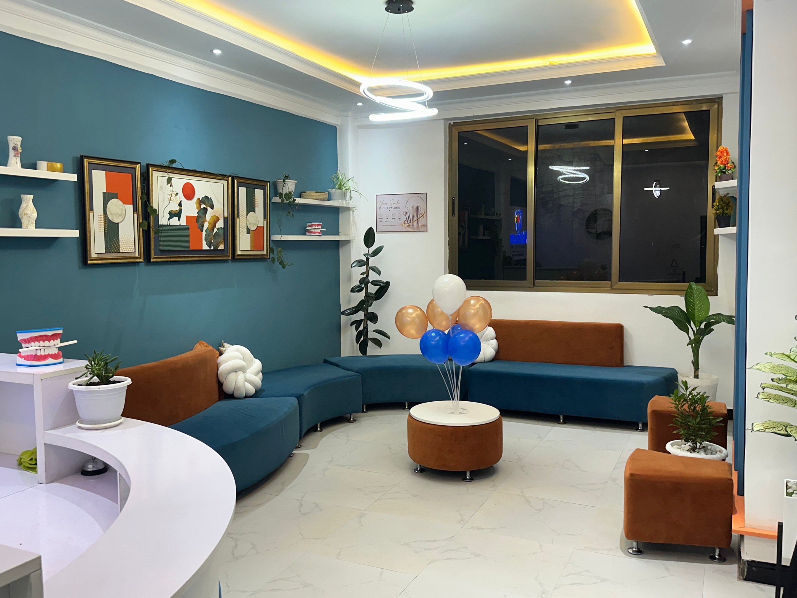 Modern reception area